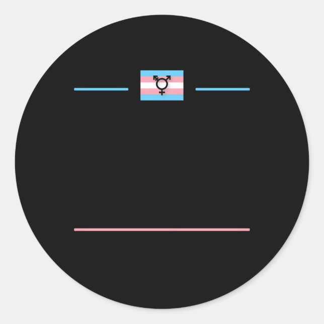 Sticker Rond Journée Transgenre Du Souvenir Trans Lgbtq Queer N (Devant)