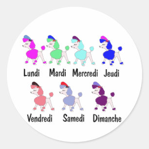 Sticker Rond Journées françaises de la semaine