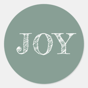 Sticker Rond Jours de Noël moderne Joie Dusty Green