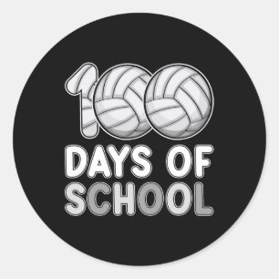 Sticker Rond Jours De Volleyball Scolaire 100e Jour De L'Amour
