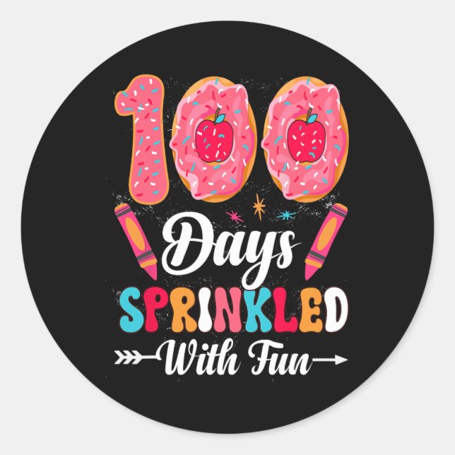 Sticker Rond Jours D'École Saupoudrés De Cupcake Stu Fun (Devant)