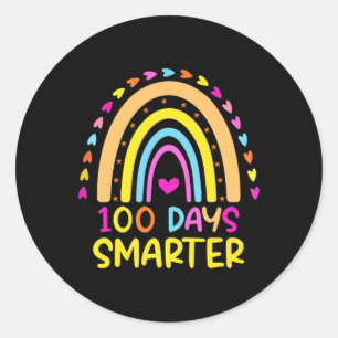 Sticker Rond Jours Enseignant Smarter 100e Jour De L'École Rain