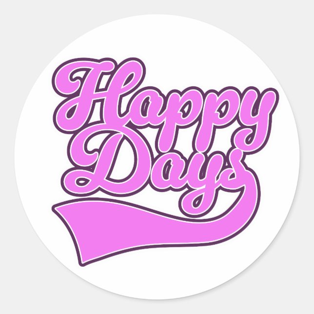 Sticker Rond Jours heureux (Devant)