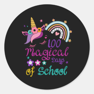Sticker Rond Jours Magiques De L'École Arc En Ciel Professeur U