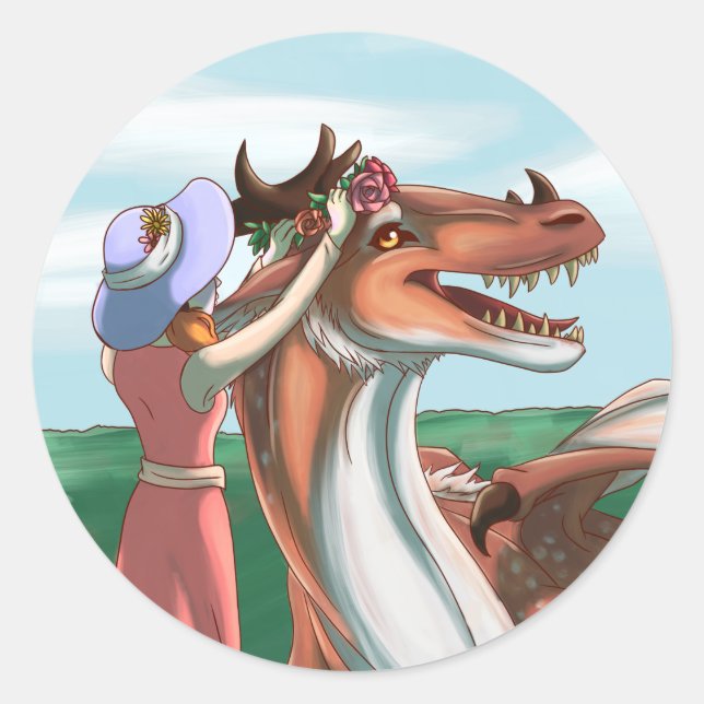 Sticker Rond Jours paisibles (Devant)