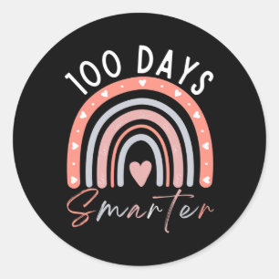 Sticker Rond Jours Smarter - 100e Jour De L'École Enseignant Ar