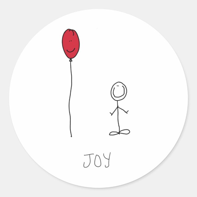 Sticker Rond Joy ballon (Devant)