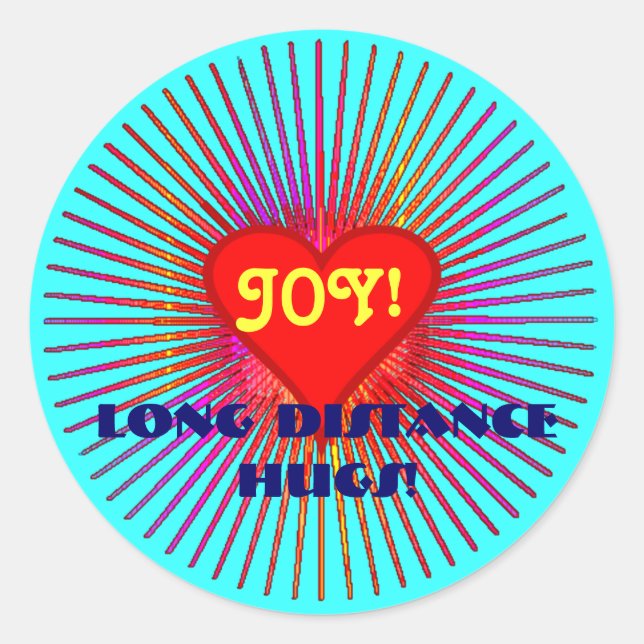 Sticker Rond Joy Burst Hugs Stickersq (Devant)