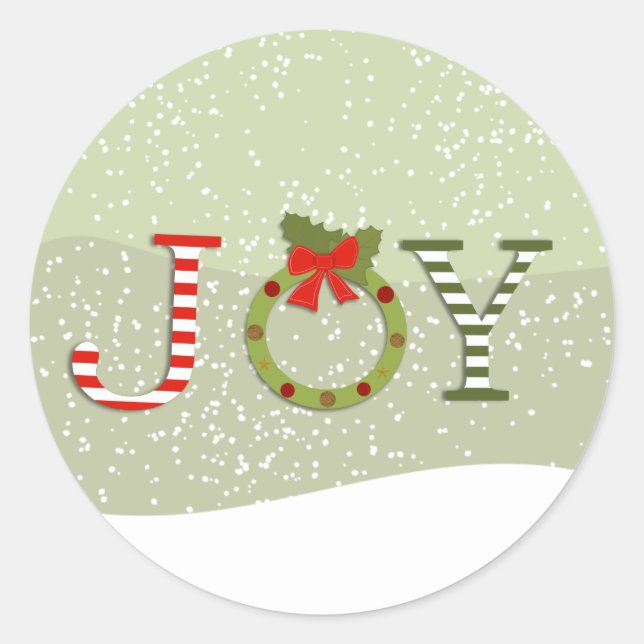 Sticker Rond Joy-Christmas (Devant)