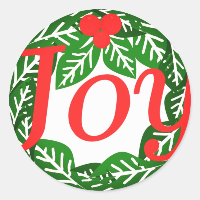 Sticker Rond Joy Crhistmas (Devant)