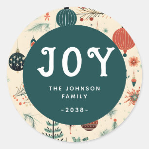 Sticker Rond JOY ! Noël