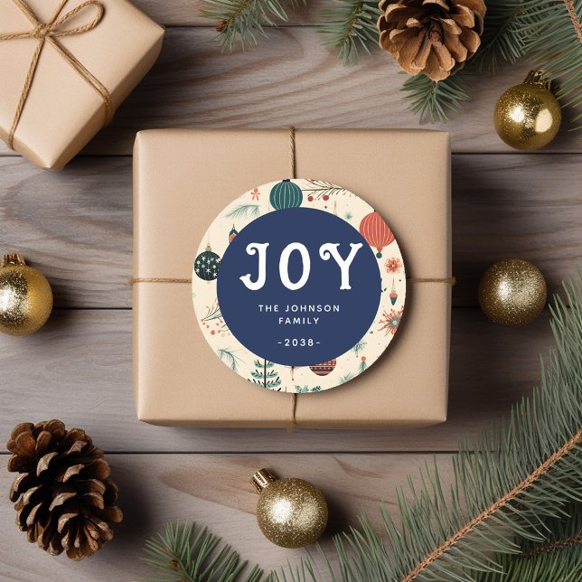 Sticker Rond JOY ! Noël (Créateur téléchargé)