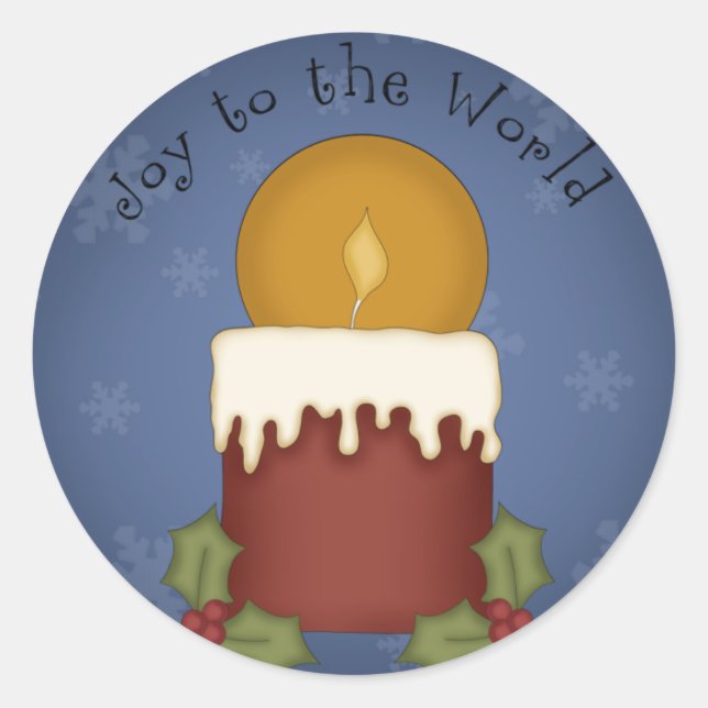 Sticker Rond Joy to the world (Devant)