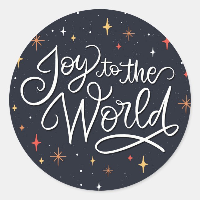 Sticker Rond Joy to the world (Devant)