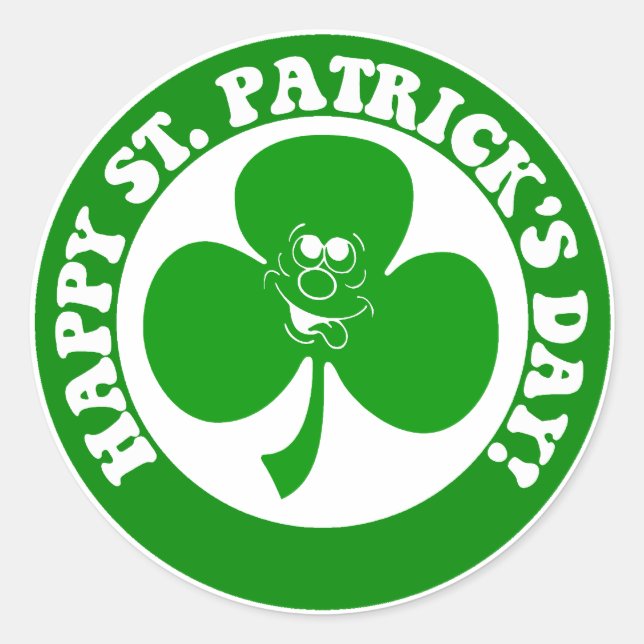 STICKER ROND JOYE ST PATRICK'S DAY (Devant)