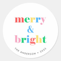 Joyeuse et brillante typographie colorée Noël