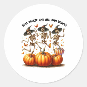 Sticker Rond Joyeuse fête d'Action de grâce Automne Vibes Saiso