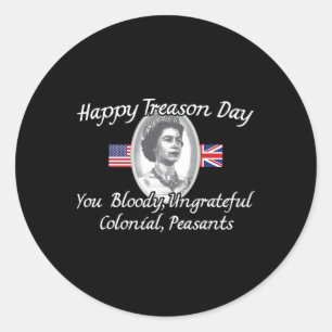 Sticker Rond Joyeuse Fête de la Trahison Roi Charles Iii Britan
