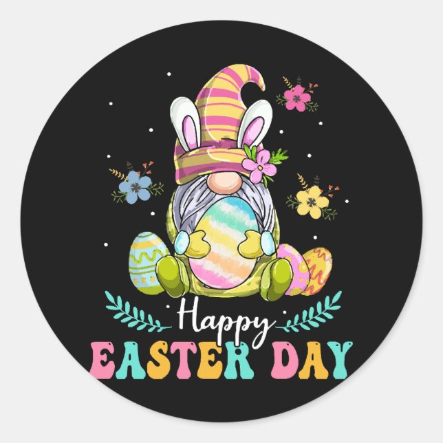 Sticker Rond Joyeuse fête de Pâques (Devant)