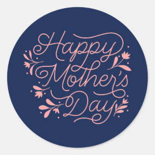 Sticker Rond Joyeuse fête des Mères