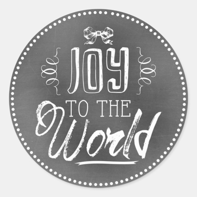 Sticker Rond Joyeuse Fête Joyeux Noël au Monde (Devant)