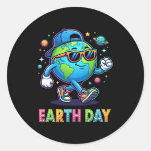 Sticker Rond Joyeuse journée de la terre 2026 drôle journée de