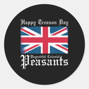 Sticker Rond Joyeuse journée de trahison ingrate paysans coloni