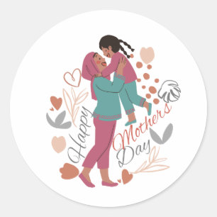 Sticker Rond Joyeuse journée des mères