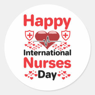 Sticker Rond joyeuse journée internationale des infirmières