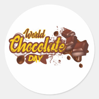 Sticker Rond Joyeuse Journée mondiale du chocolat