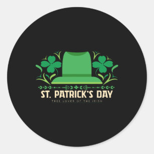 Sticker Rond Joyeuse Saint-Patrick Anniversaire Saint-Paddy Fem