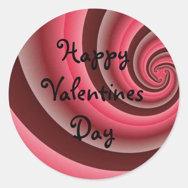 Sticker Rond Joyeuse Saint-Valentin (Devant)