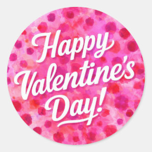Sticker Rond Joyeuse Saint-Valentin