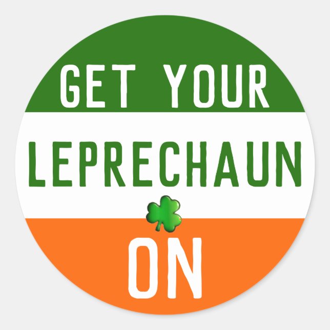 Sticker Rond Joyeuse St. Patrick's Day (Devant)