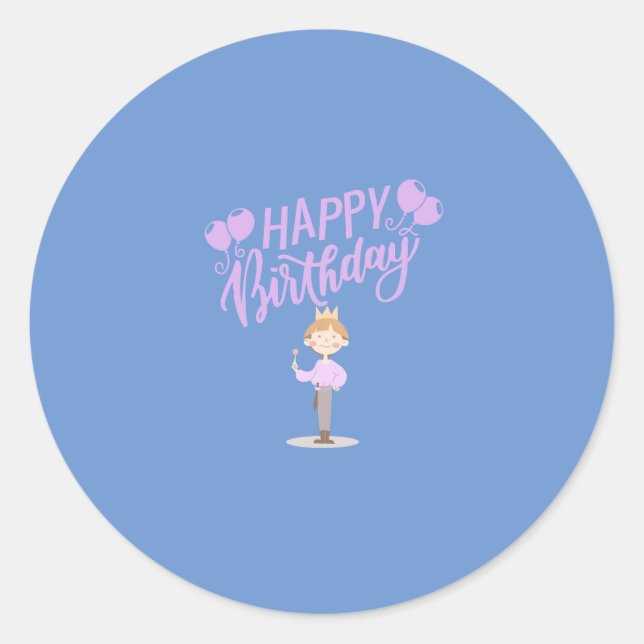 Sticker Rond Joyeuses femmes d'anniversaire conception d'annive (Devant)
