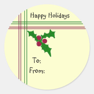 Sticker Rond Joyeuses Fêtes