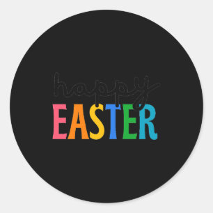 Sticker Rond Joyeuses Pâques