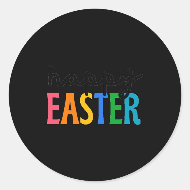Sticker Rond Joyeuses Pâques  (Devant)
