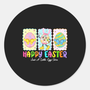 Sticker Rond Joyeuses Pâques Juste Un Petit Œuf Extra Drôle Enf
