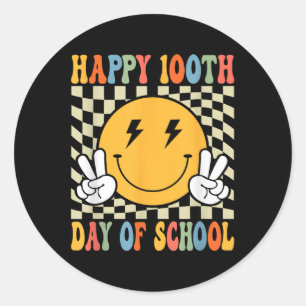 Sticker Rond Joyeux 100 Jours 100ème Jour De L'École Enseignant