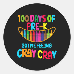 Sticker Rond Joyeux 100 Jours De Pré-k M'A Fait Sentir Cray T