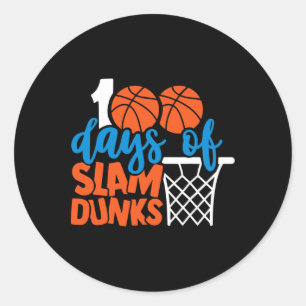 Sticker Rond Joyeux 100 Jours D'École 100 Jours De Chelem Dunks