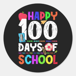 Sticker Rond Joyeux 100 jours d'école - 100e jour d'école