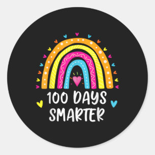 Sticker Rond Joyeux 100e Jour D'Étudiant 100 Jours Plus intelli