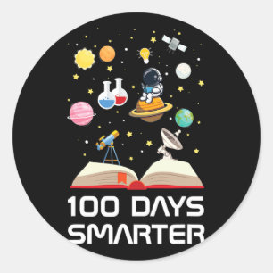 Sticker Rond Joyeux 100ème Jour D'École 100 Jours Smarter Space