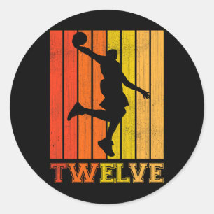 Sticker Rond Joyeux 12e anniversaire Décorations pour garçons B