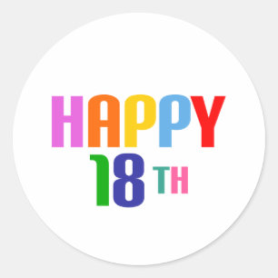 Sticker Rond Joyeux 18