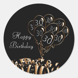 Sticker Rond Joyeux 30ème anniversaire