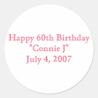 Sticker Rond Joyeux 60e anniversaire