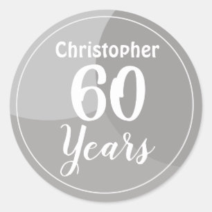 Sticker Rond Joyeux 60e anniversaire